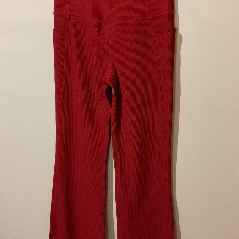 Athleta Salutation Stash Rib Flare Yoga studio Pant Women’s Size M - Picture 4 of 5